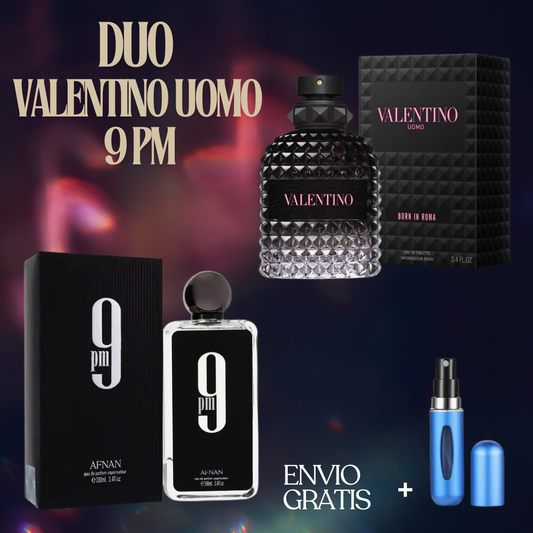 Combo Duo Valentino Uomo Born In Roma y 9 PM Afnan